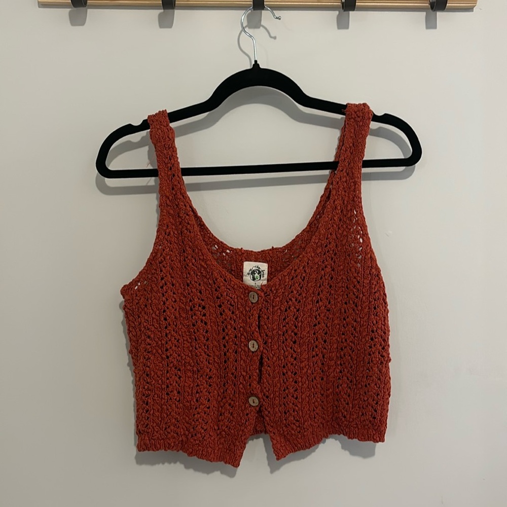 We the free crochet tank top